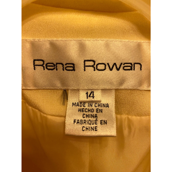 Nwot RENA ROWAN BUTTER YELLOW 2 PIECE SKIRT SUIT. JACKET AND SKIRT 2 DIFF SIZES - Picture 2 of 7